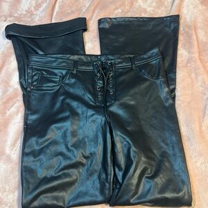 Fashion Nova Black Lace-Up Women's Jeggings